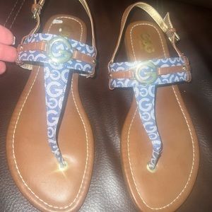 Jean thong sandals